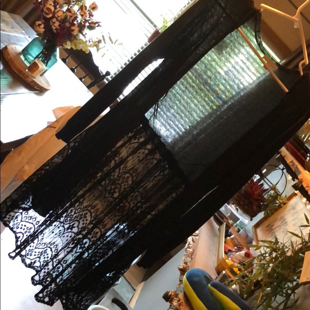 Sheer lightweight black lace cardigan
